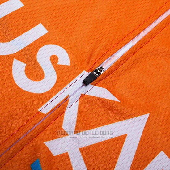 2019 Fahrradbekleidung Euskadi Orange Trikot Kurzarm und Tragerhose